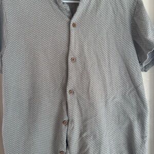 Free Planet Black and White Patterned Men's Shirt